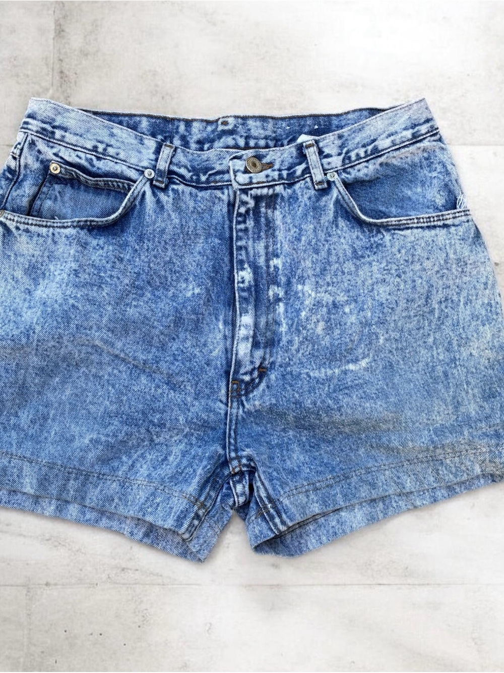 Jordache Light Acid Wash Blue Denim Shorts